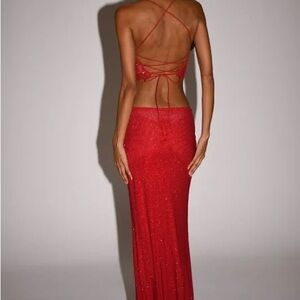 Meshki Diamonette red Two Piece Set